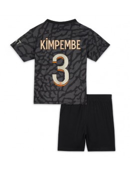 Otroški Nogometna dresi replika Paris Saint-Germain Presnel Kimpembe #3 Tretji 2023-24 Kratek rokav (+ hlače)